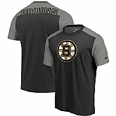 Boston Bruins Fanatics Branded Big & Tall Iconic T-Shirt - Black Heathered Gray